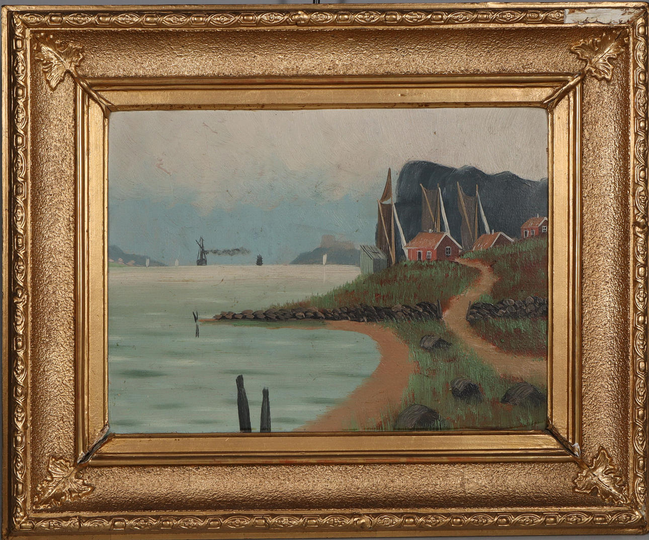 OKÄND KONSTNÄR. OLJA PÅ PANNÅ.