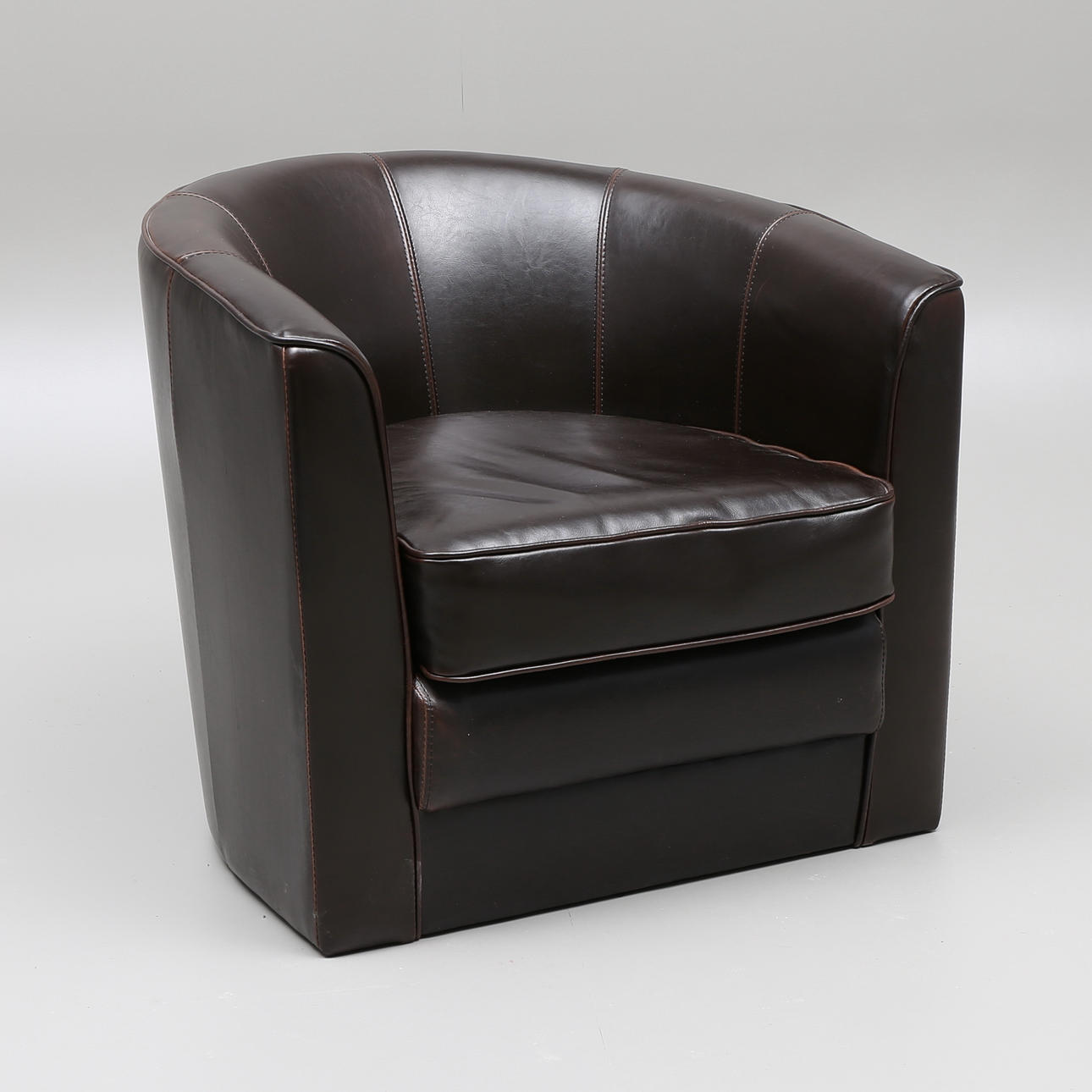 CLUBFÅTÖLJ, skinn, 1900/2000-tal.