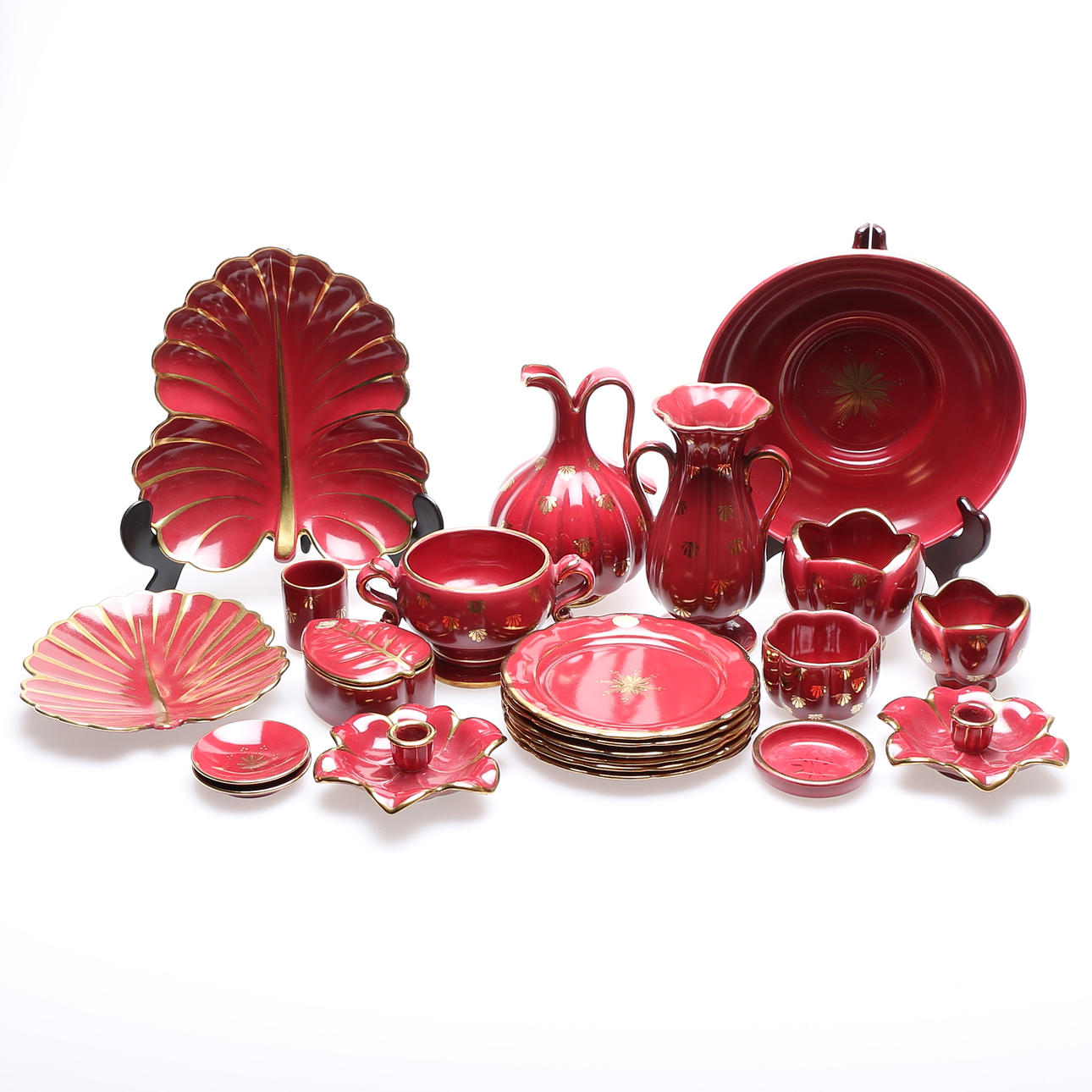 ARTHUR PERCY. "Röd rubin", 22 delar, Gefle.