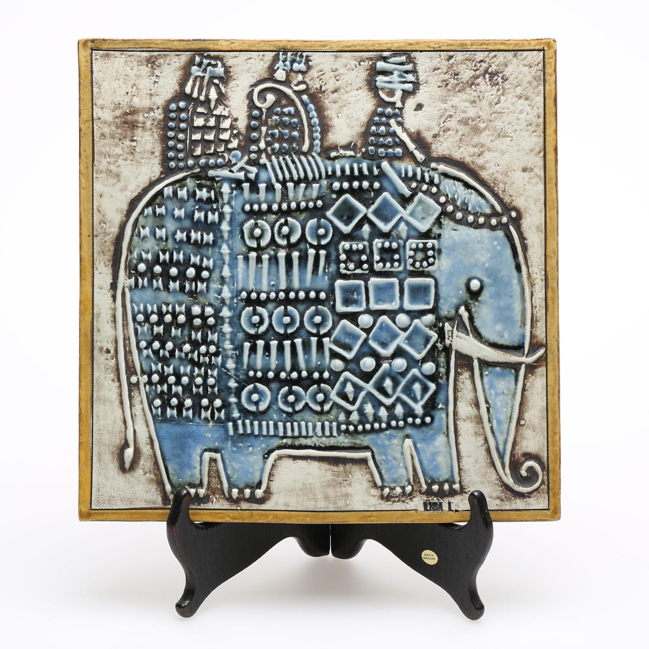 VÄGGPLAKETT, stengods, Lisa Larson, Gustavsberg.