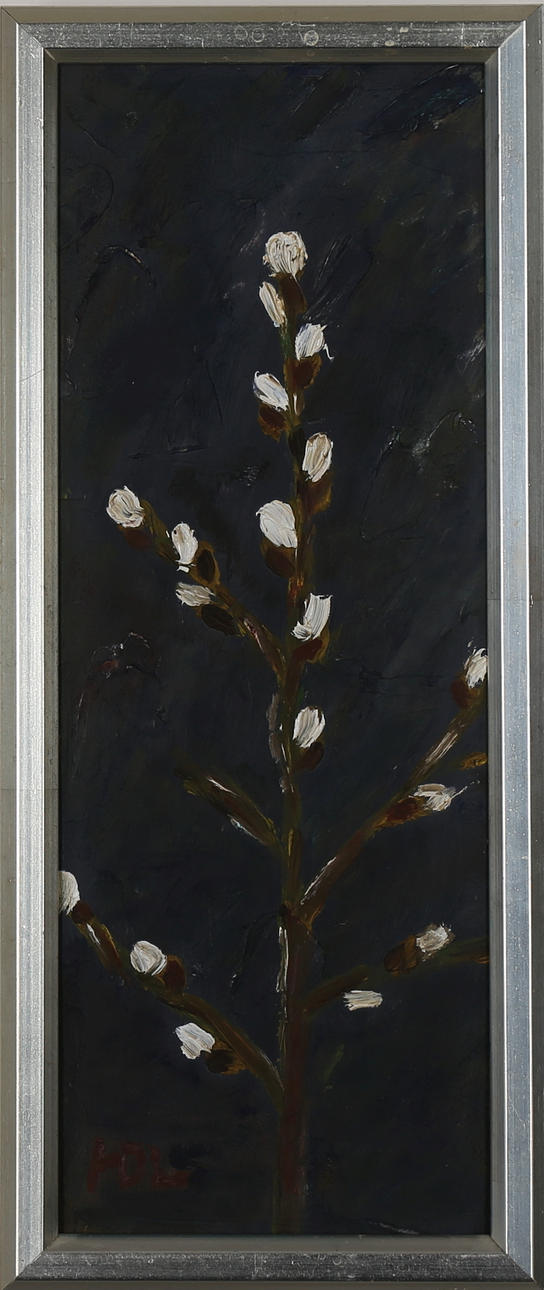 HANS OSVALD LARSSON. Videkvist, olja på pannå, signerad HOL.