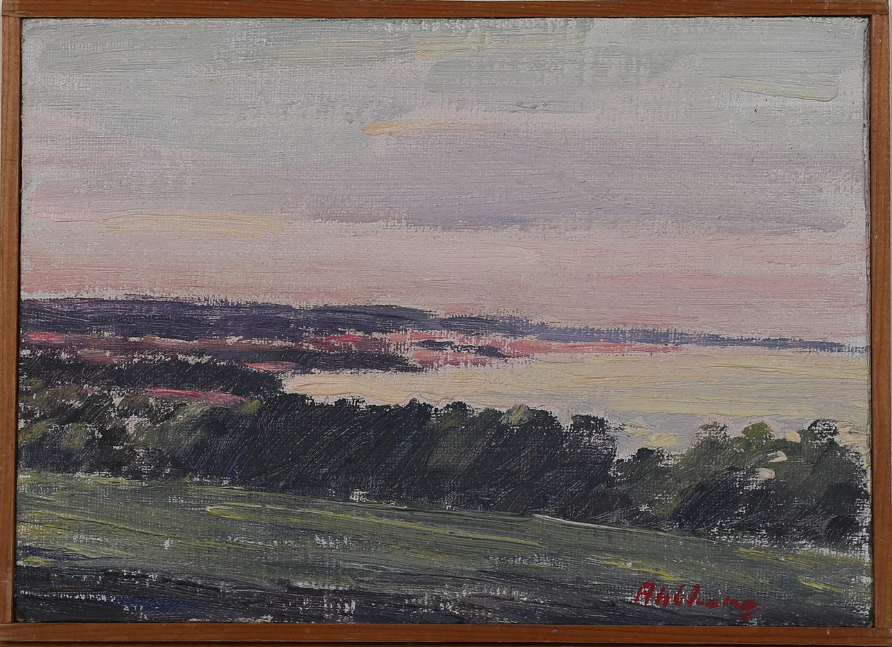 ROLF AHLBERG. Över Hanöbukten, olja på duk, signerad Ahlberg.