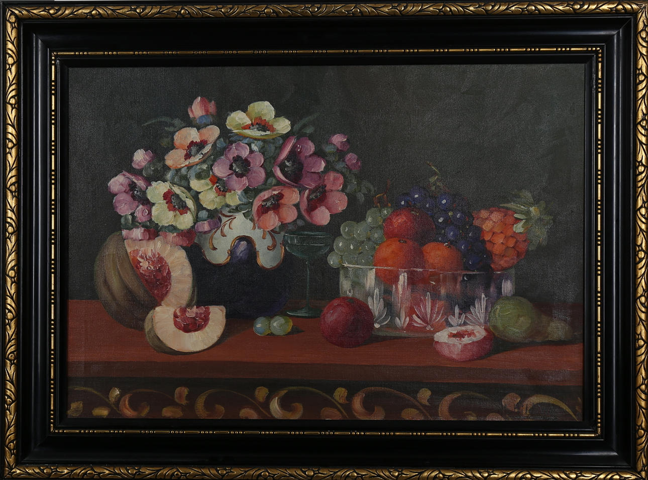 OIDENTIFIERAD KONSTNÄR. Stilleben, olja på duk, signerad Hj Hilding.