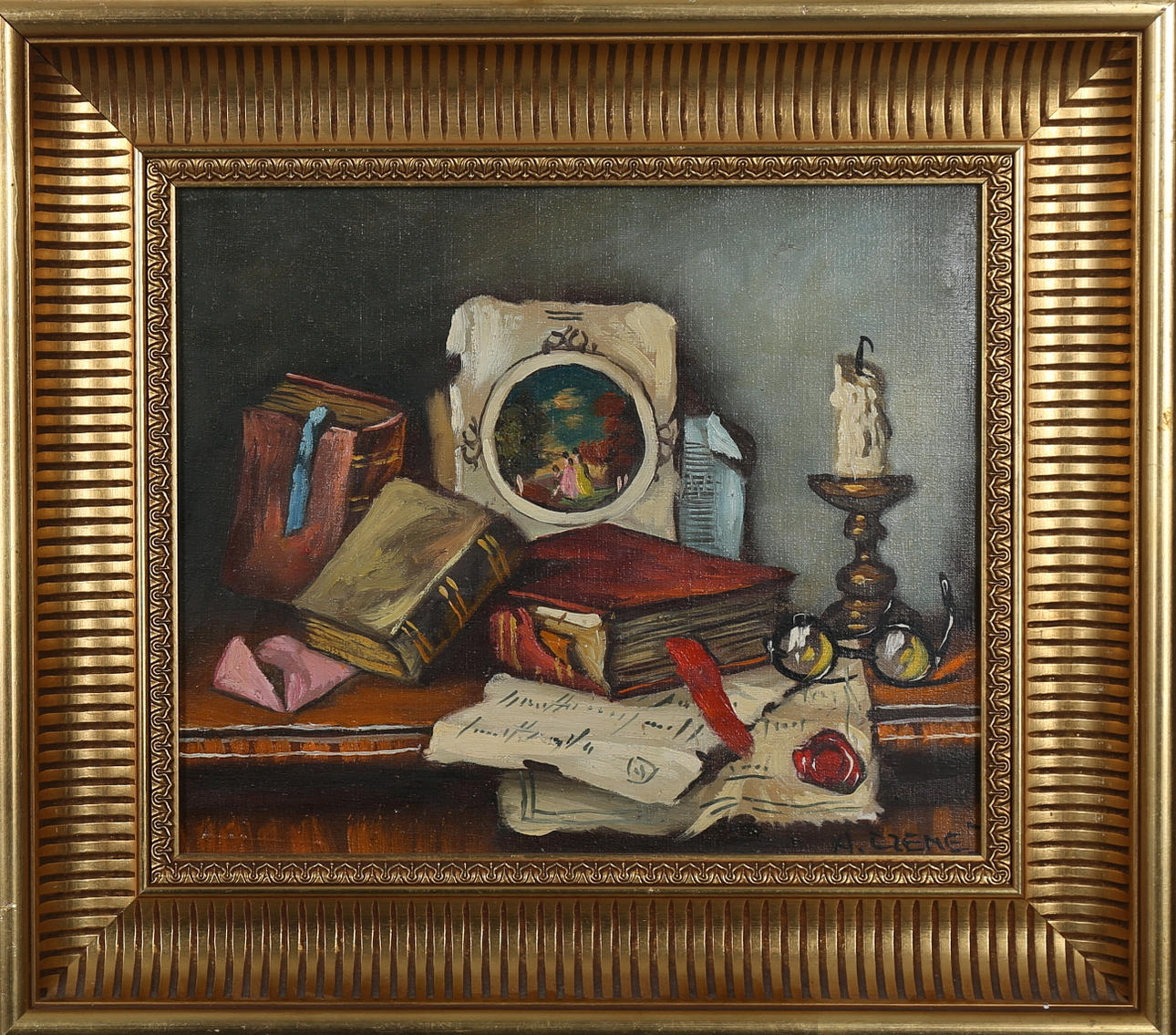 CZENE JANOS APATFALVI. Stilleben olja på duk, signerad A Czene J.