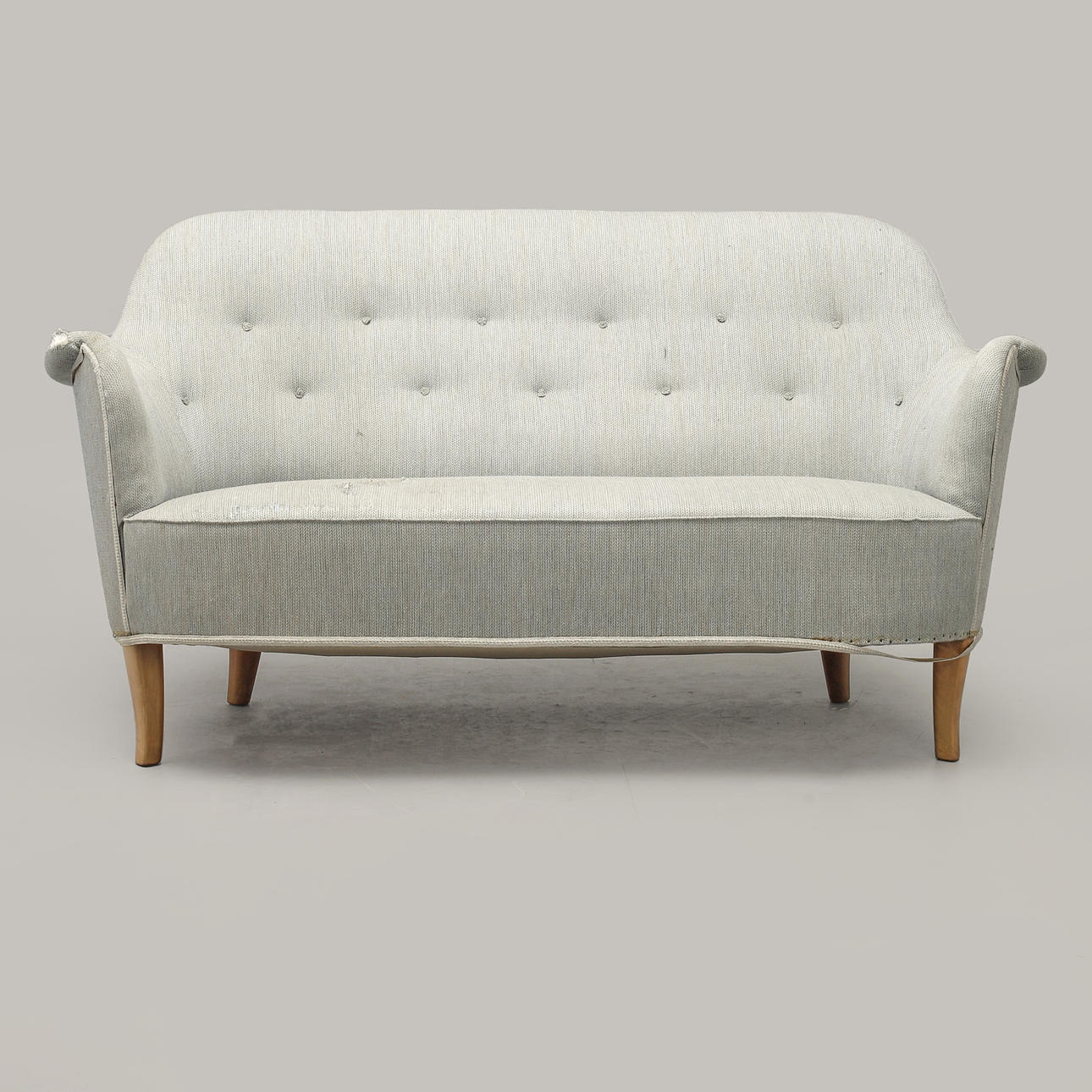 CARL MALMSTEN. Samsas, soffa med blå klädsel.