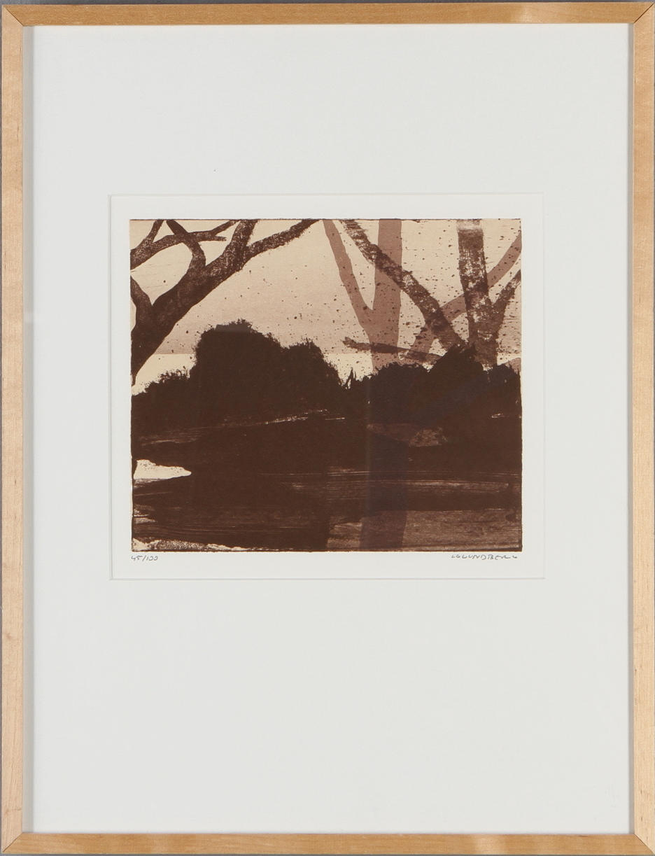 LG LUNDBERG. litografi, signerad samt numrerad 45/100.