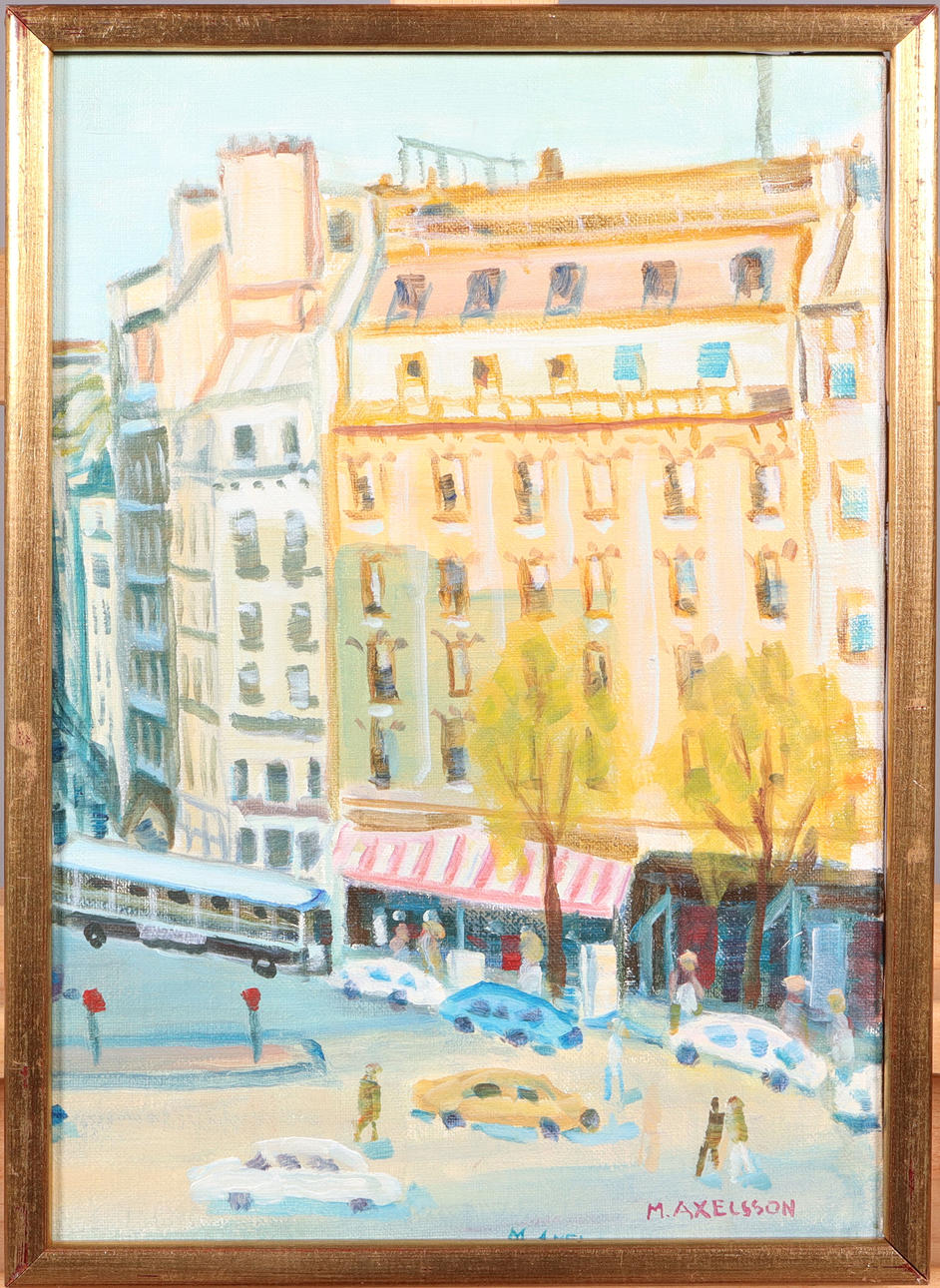 MALTE AXELSSON. OIL ON CANVAS, signed.