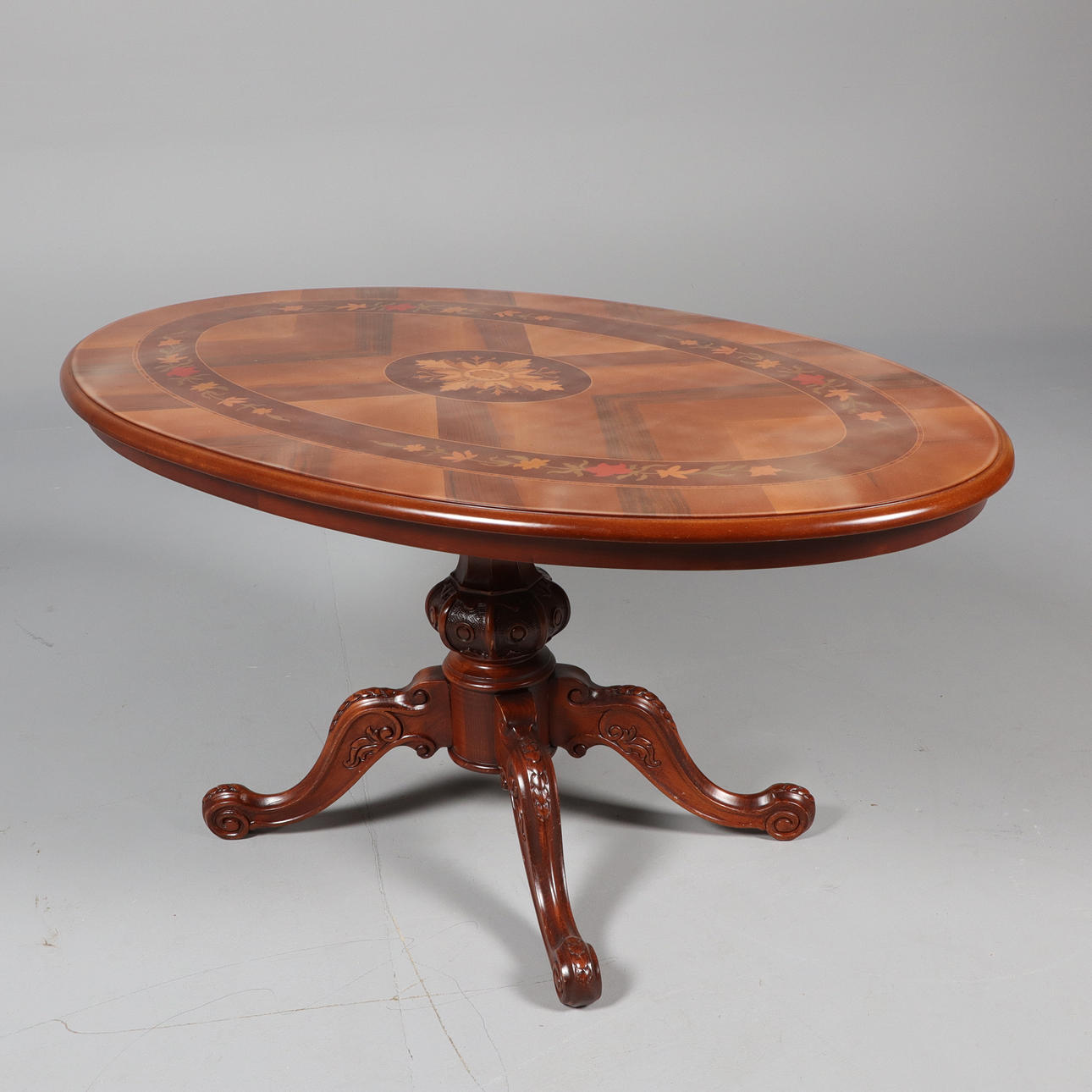 SAFABORD med søjleben, intarsia.