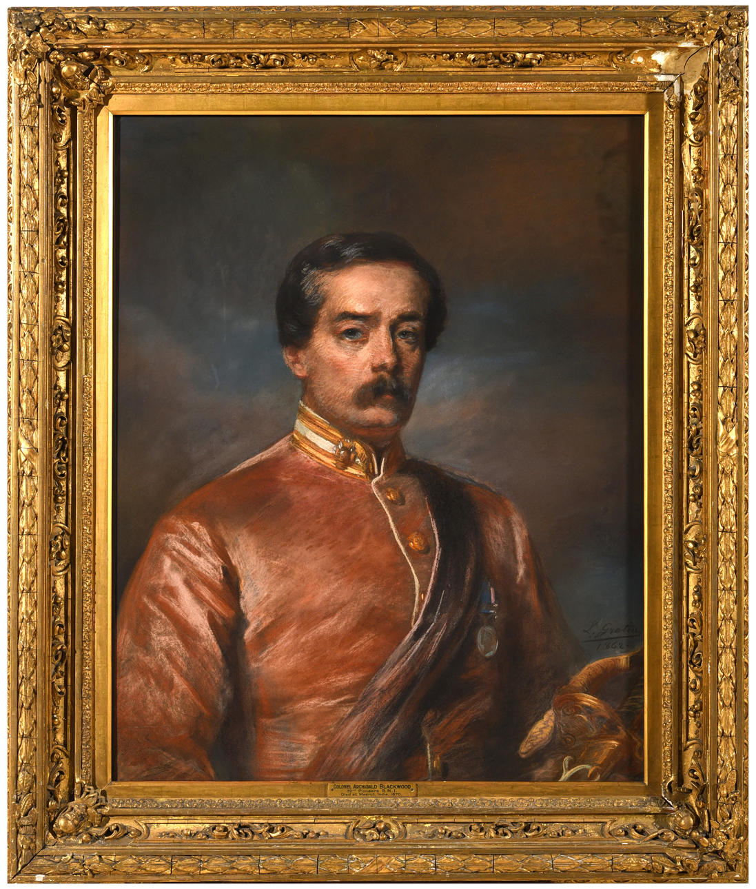 CHARLES LOUIS GRATIA (1815-1911). PORTRAIT OF COLONEL ARCHIBALD BLACKWOOD, 32nd PIONEERS, BENGAL NATIVE INFANTRY, DIED AT MEERUT, INDIA, 1870.
