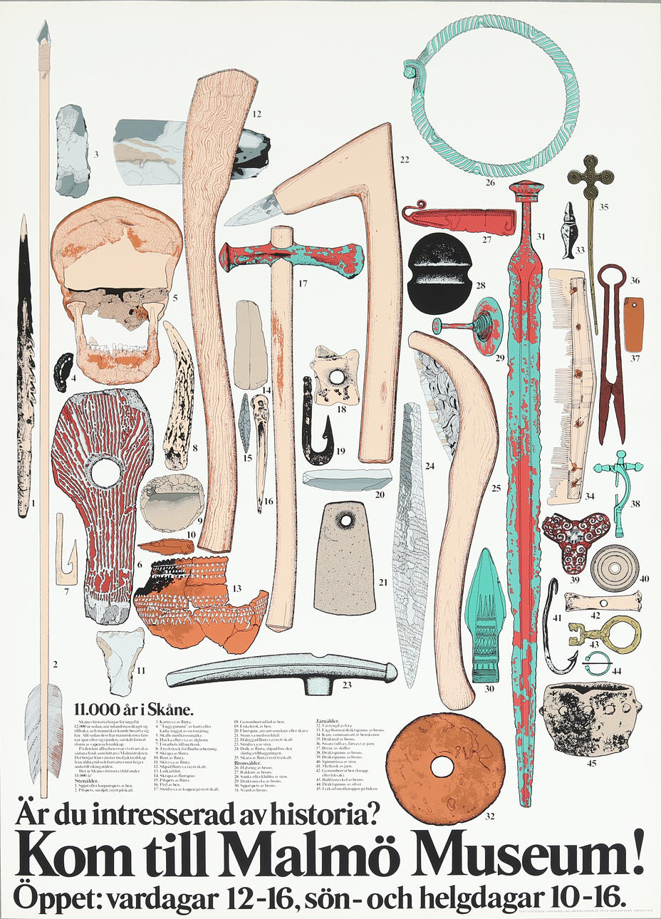 POSTER. Anders Österlin & Lars Berglund, Malmö Museum 1978.