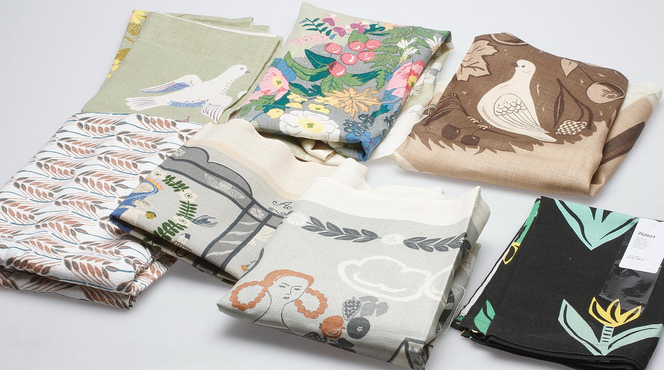 TEXTILER, 7 delar bland annat Ulrica Hydman Vallien, Gocken Jobs, Bent Karlby.