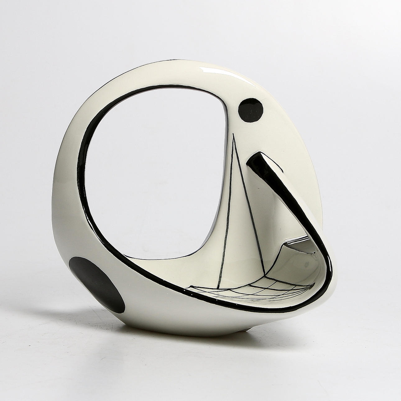 CARL HARRY STÅLHANE. "Mobile", skulptur, porslin, Rörstrand, signerad, numrerad 2/25 och daterad -53.