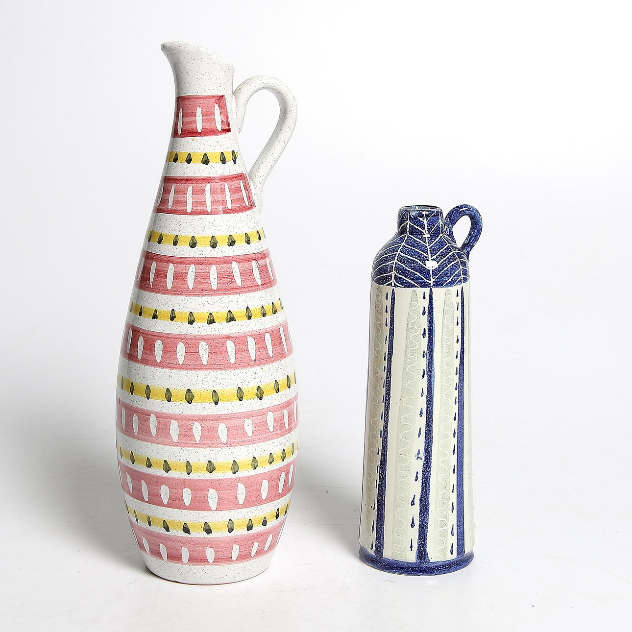 VASER, 2 st, keramik, Alingsås Keramik samt Tilgmans. 1950-tal.