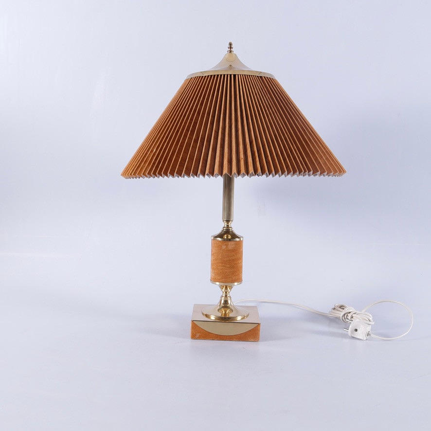 TABLE LAMP, brass, TR & Co, 1900s.