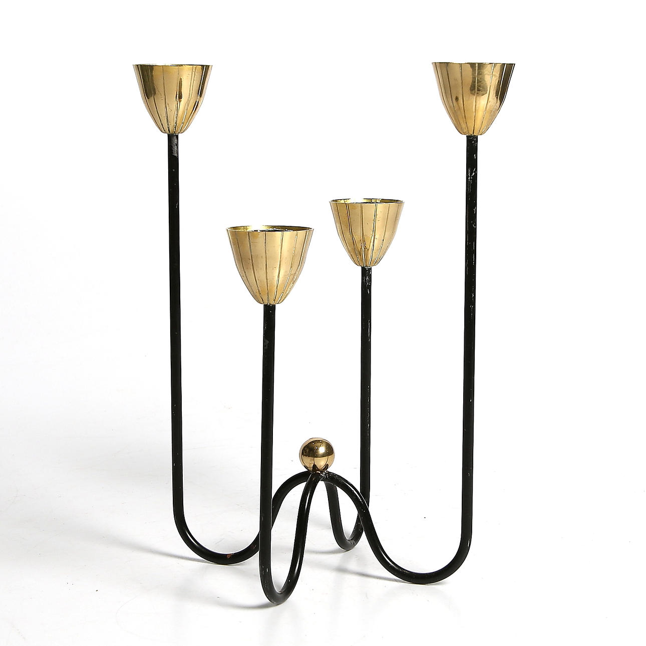 LJUSSTAKE, mässing och metall, Gunnar Ander, Ystad Metall, 1950/60-tal.