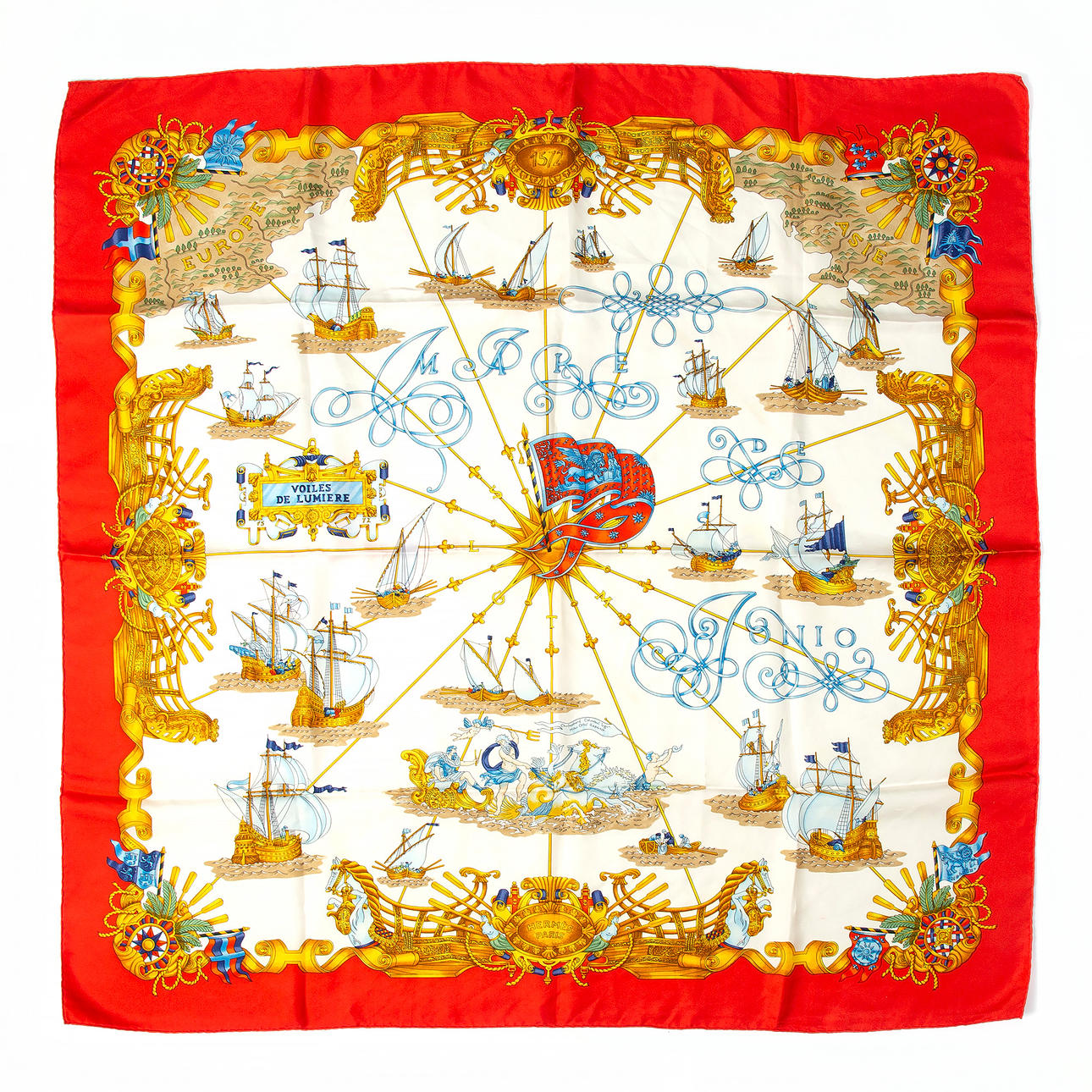 HERMÈS, scarf, "Voiles de Lumiere".