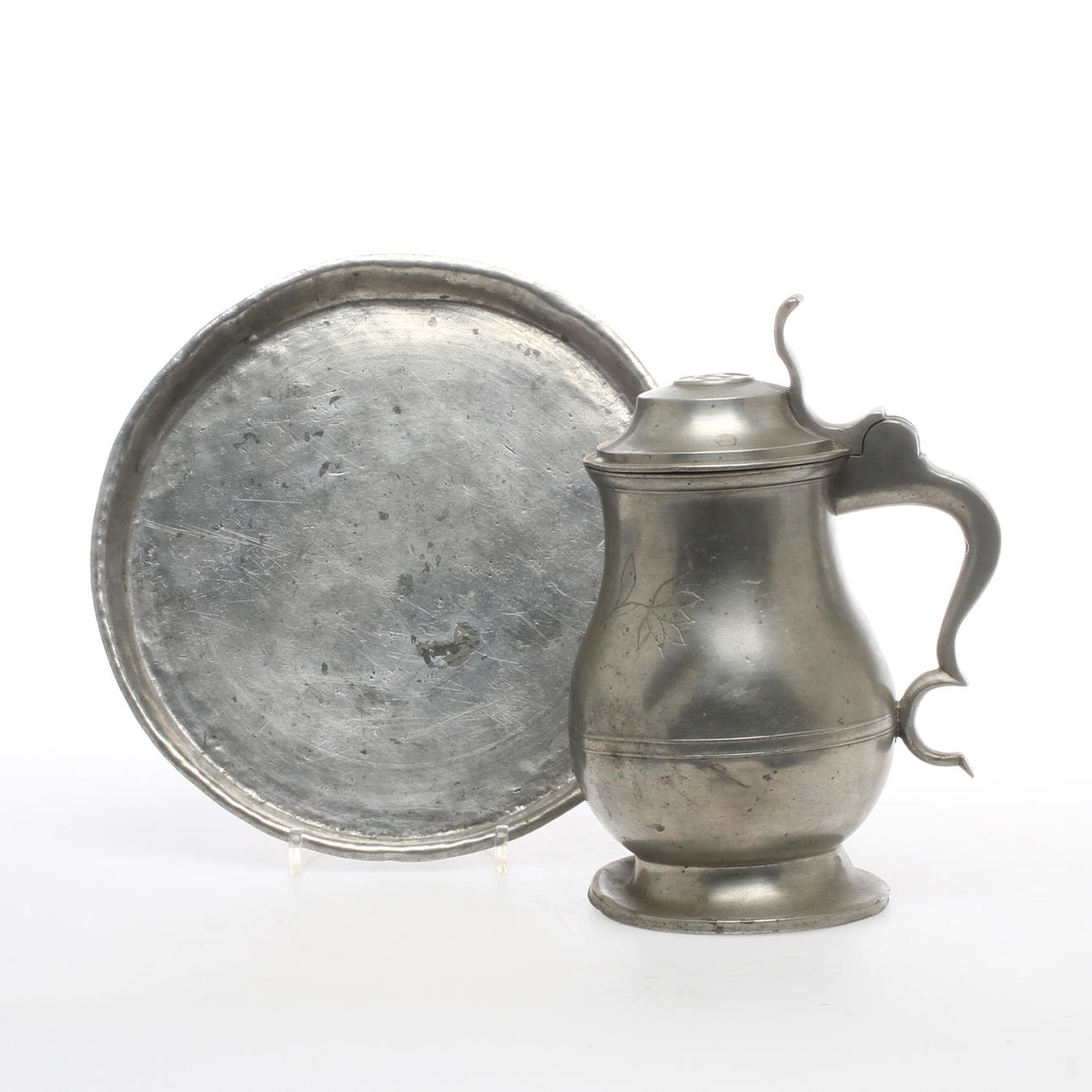 STOP samt FAT, tenn, B O Santesson, Stockholm respektive J F Werrenrath, Lund, 1800-tal.