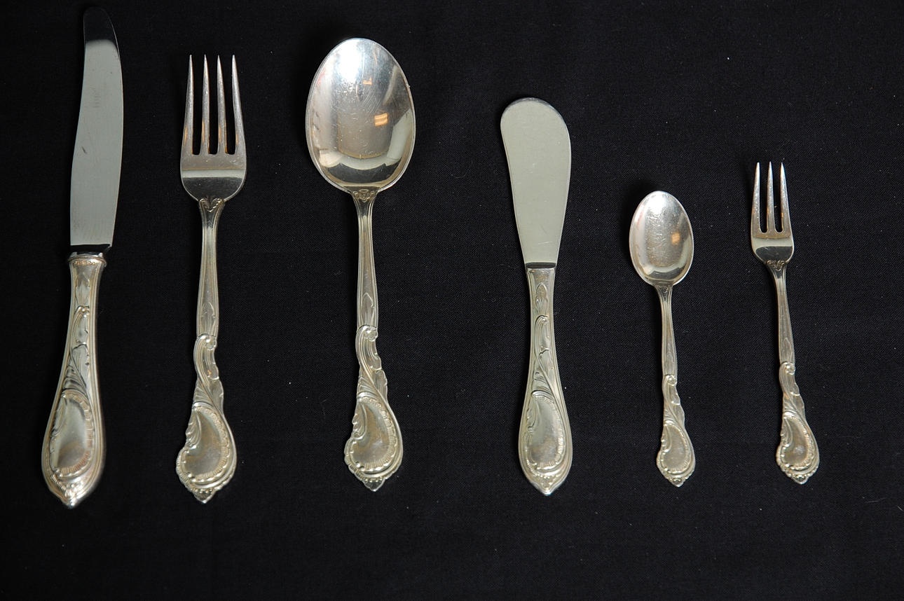 BESTICK, 63 delar " Rokoko ", nysilver, Gab.