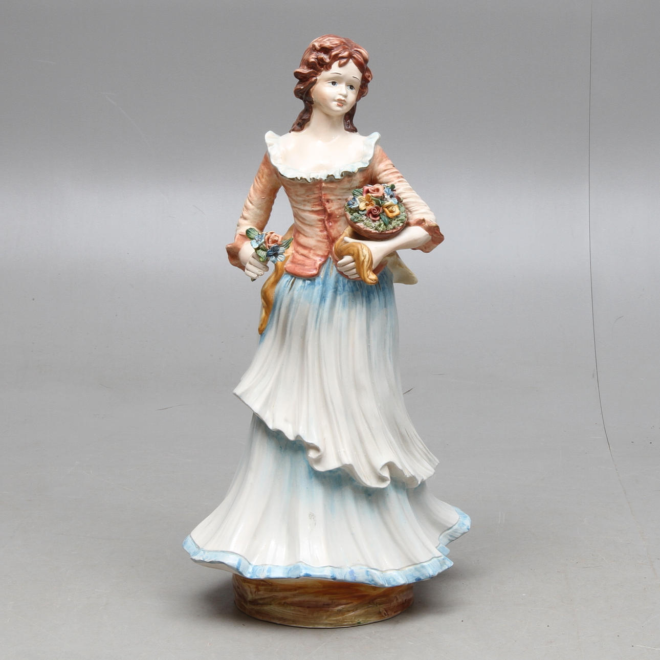 FIGURIN, keramik, stämplad Capo Di Monte, Italy, 1900-tal.