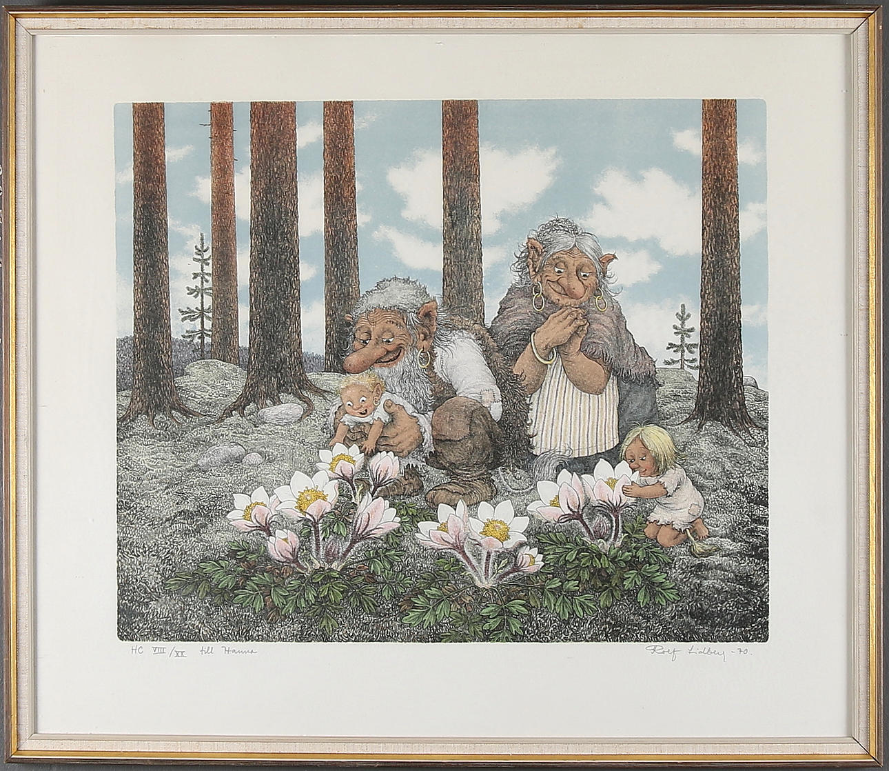 ROLF LIDBERG. Litografi, signerad och märkt HC, daterad -70.