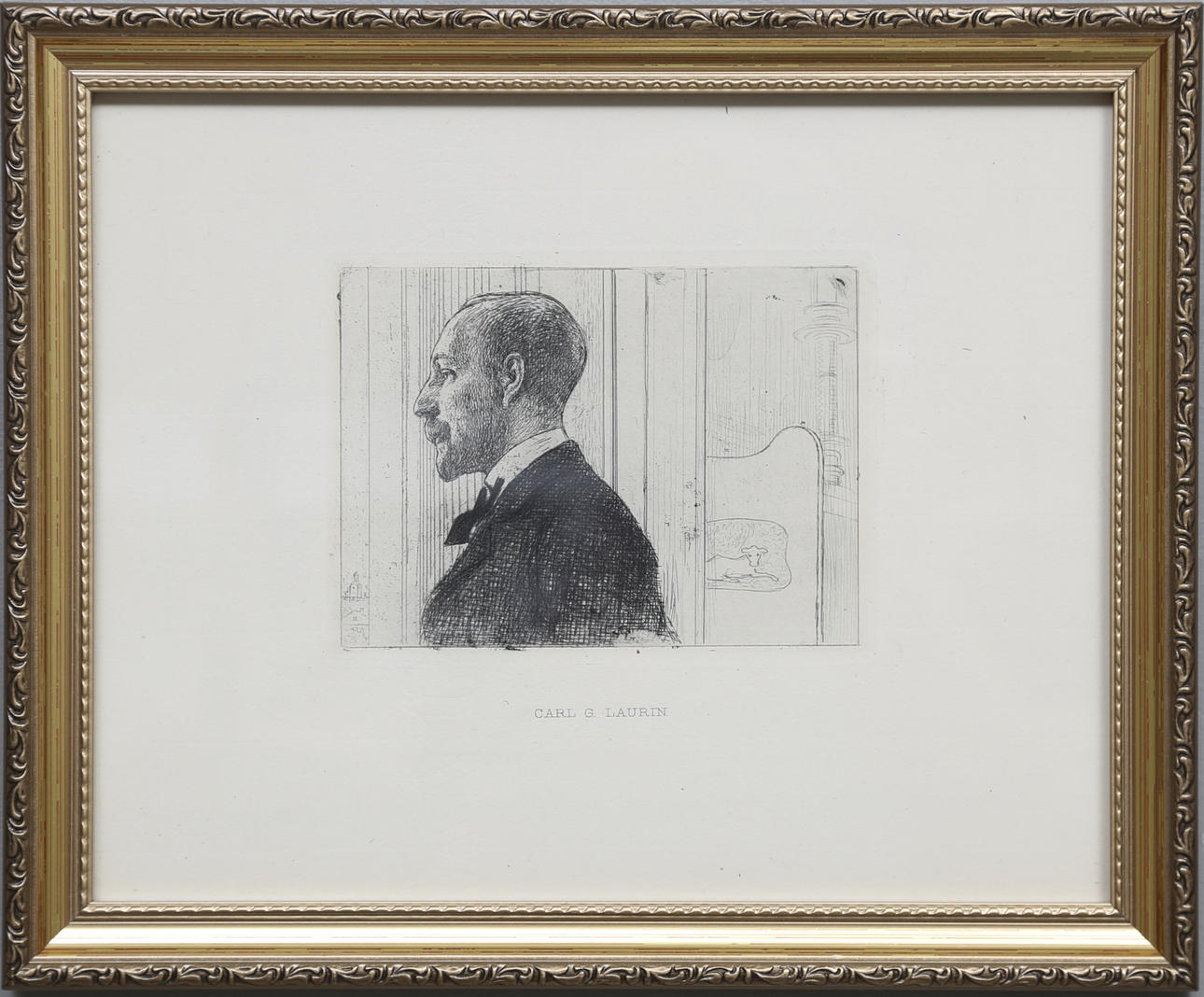 CARL LARSSON. Etsning, 1906, osignerad.