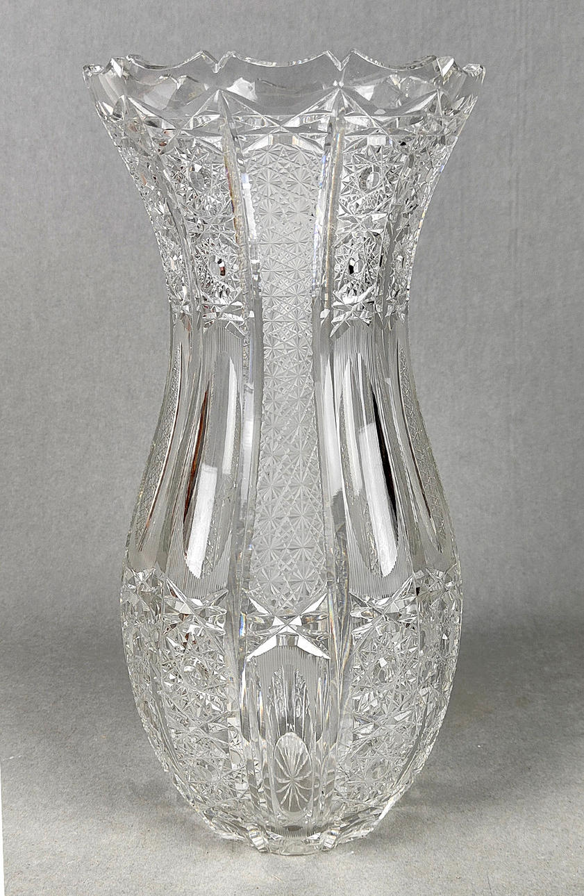 GROSSE KRISTALL VASE PARISER SCHLIFF.