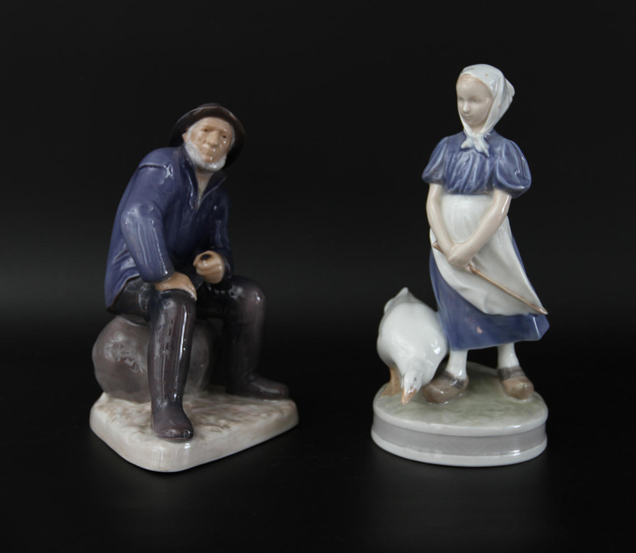 FIGURINER, 2 st, porslin. Royal Copenhagen.