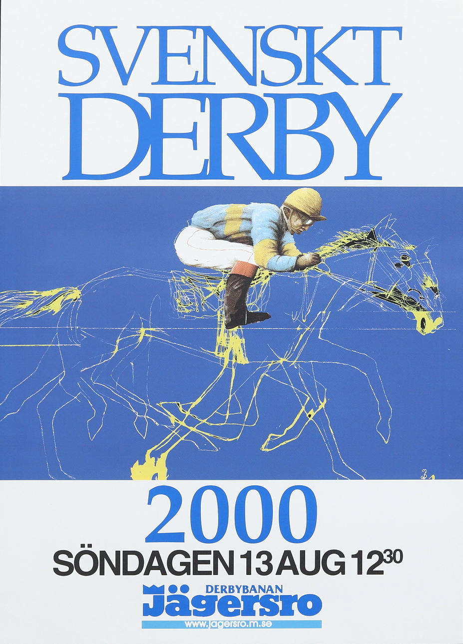 POSTER, Swedish Gallop Derby, Jägersro 2000.