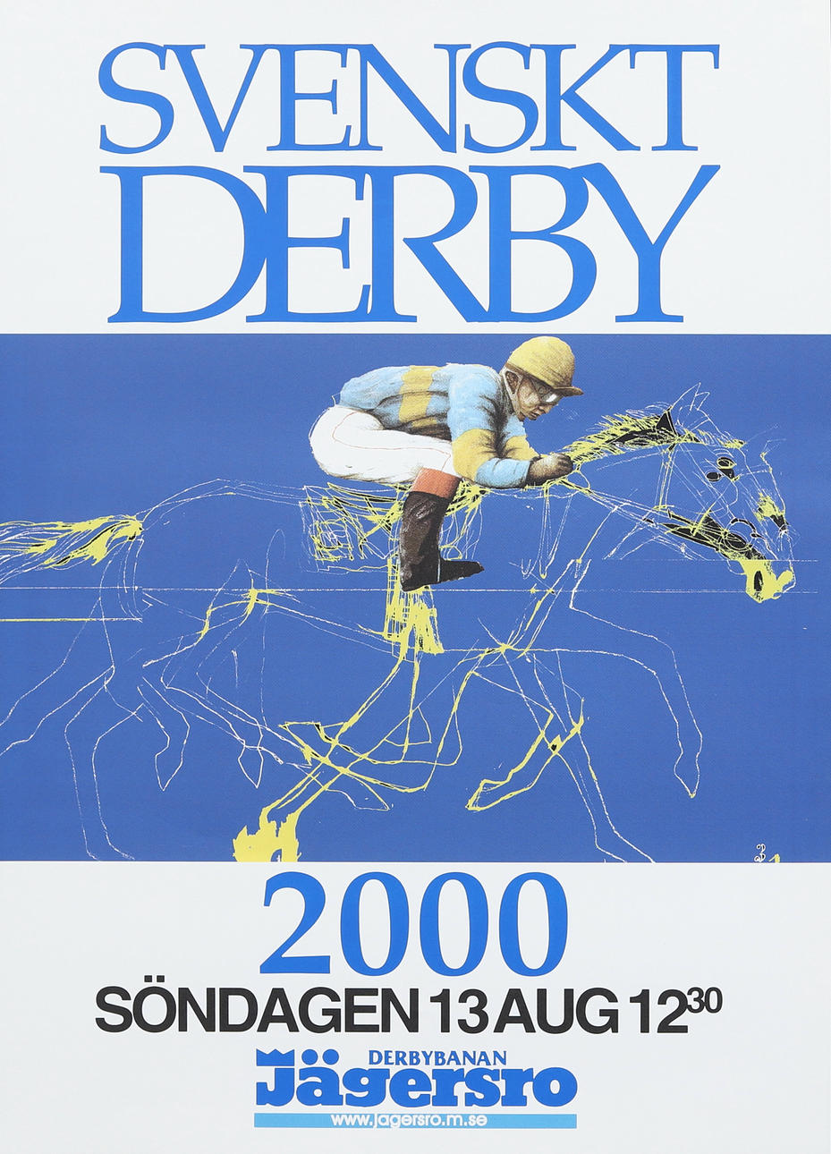 POSTER, Swedish Gallop Derby, Jägersro 2000.