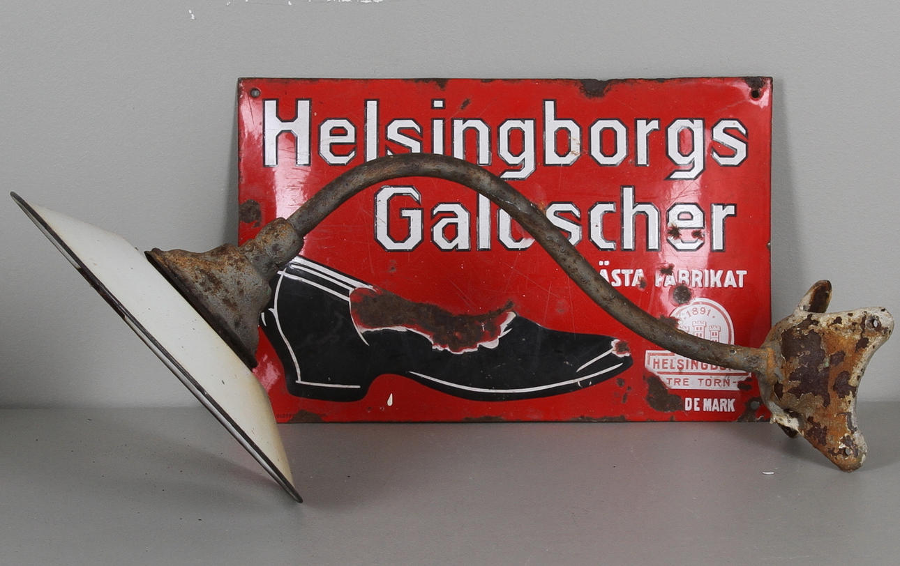 INDUSTRILAMPA och EMALJSKYLT, 1900-tal.