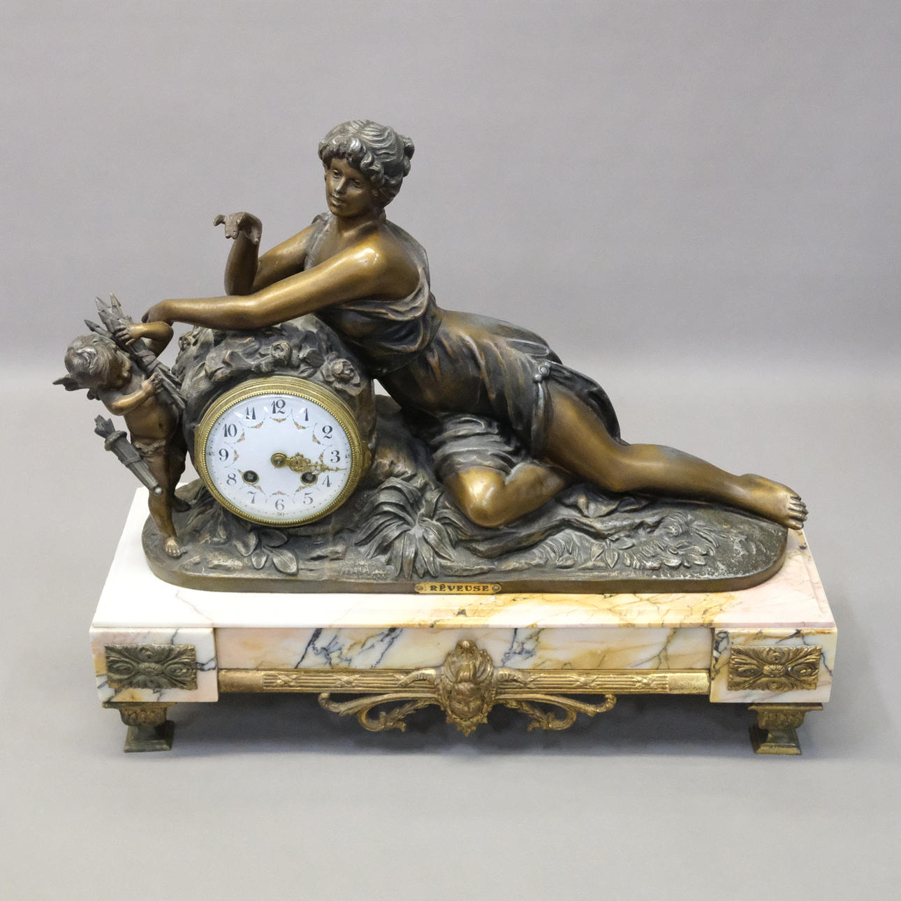 TABLE CLOCK, F MARTIN, PARIS 1900.