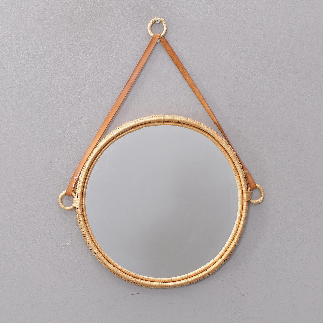 SPEGEL, rotting/läder, 1900-talets andra hälft.