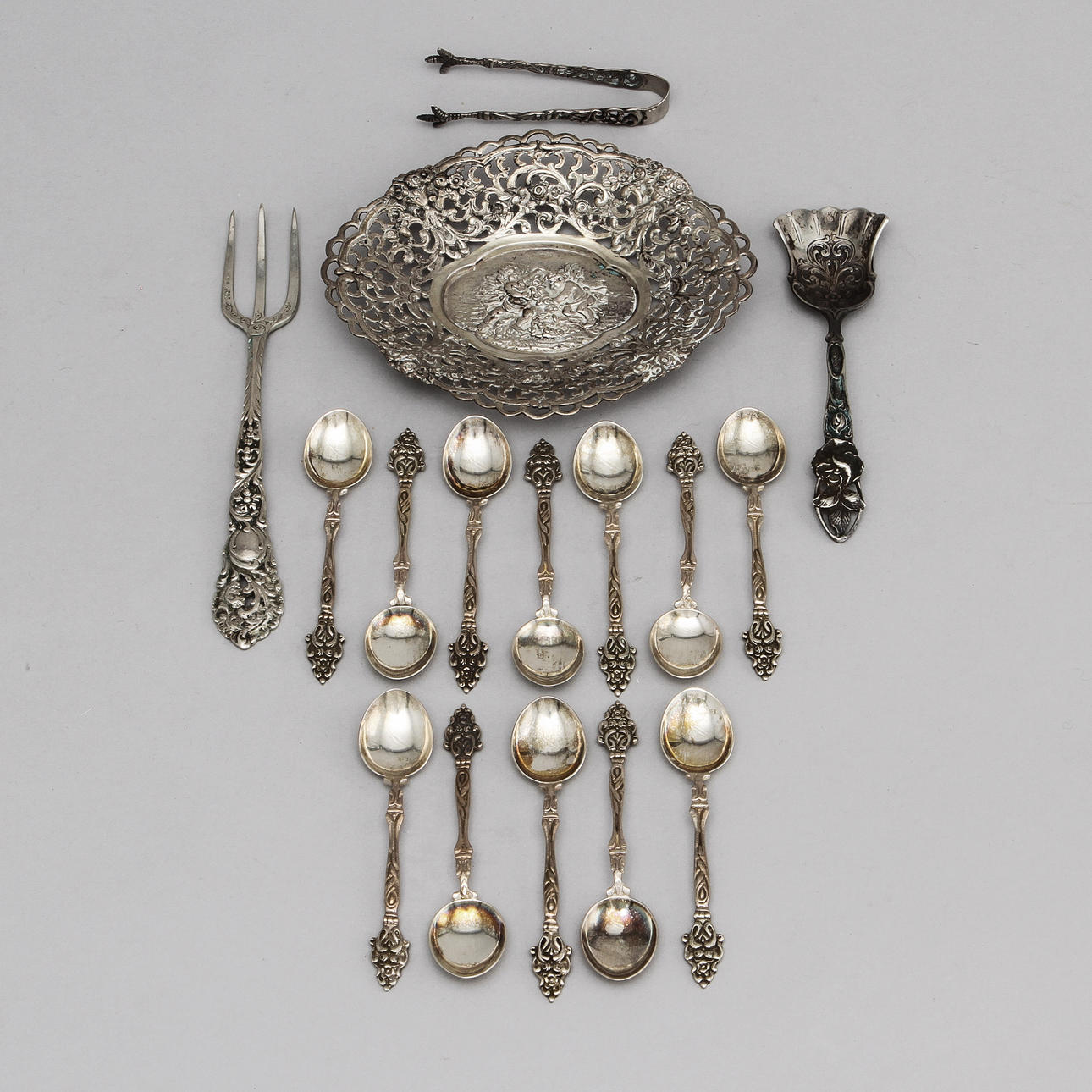 SILVER, 16 delar, ca 180 gram.