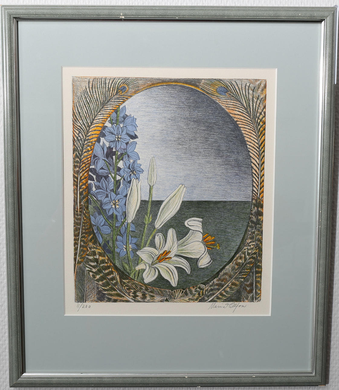 MARIA HILLFON. Litografi, numrerad 11/200, signerad.