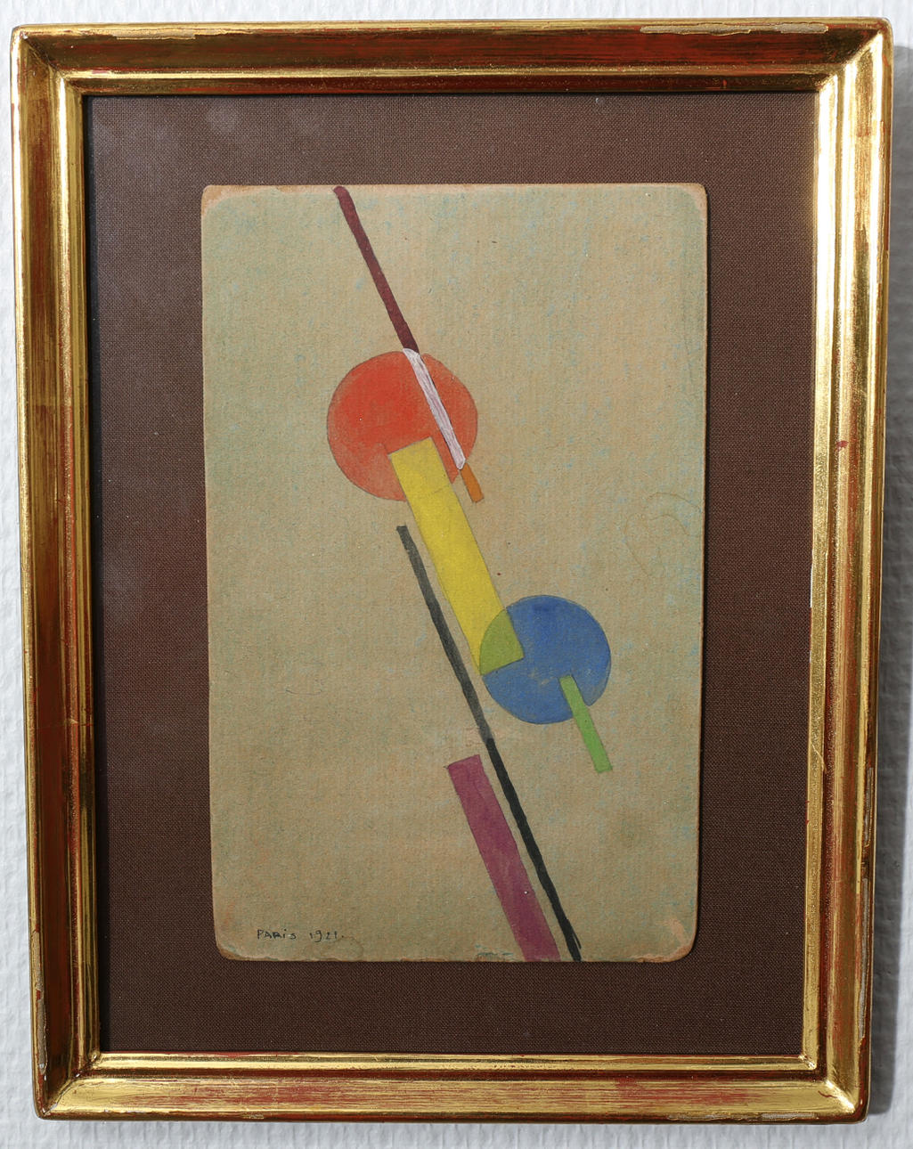 BLANDTEKNIK. Suprematistisk komposition, Paris 1921.