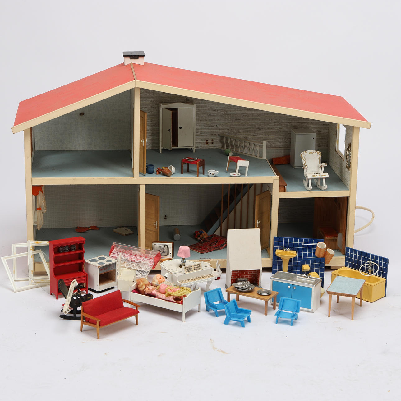 PUPPENHAUS, Lundby, mit Zubehör.