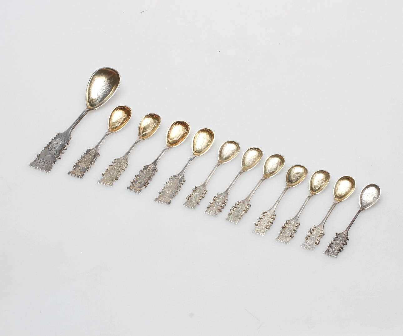 SAMESKEDAR, Silver, 12 st. C.O.Persson, Kiruna, 1900-tal, vikt ca. 106.8 g.