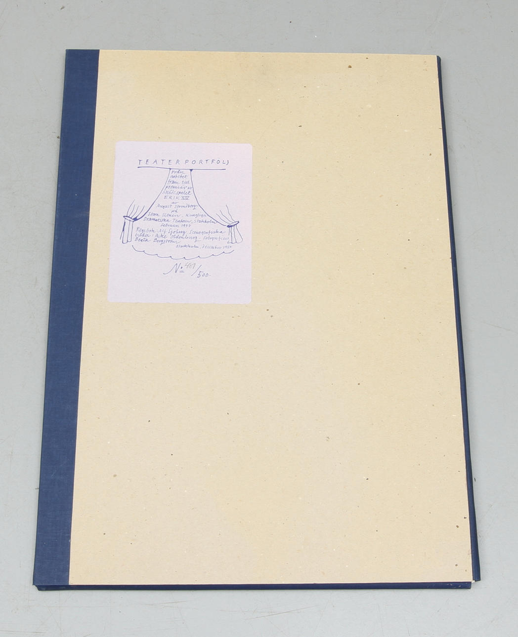 ACKE OLDENBURG. "Teaterportfölj", numer 481/500.