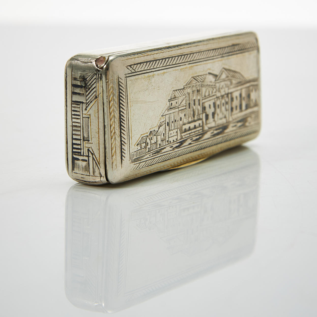 DOSA, silver, Ryssland, 1834. niello dekor.