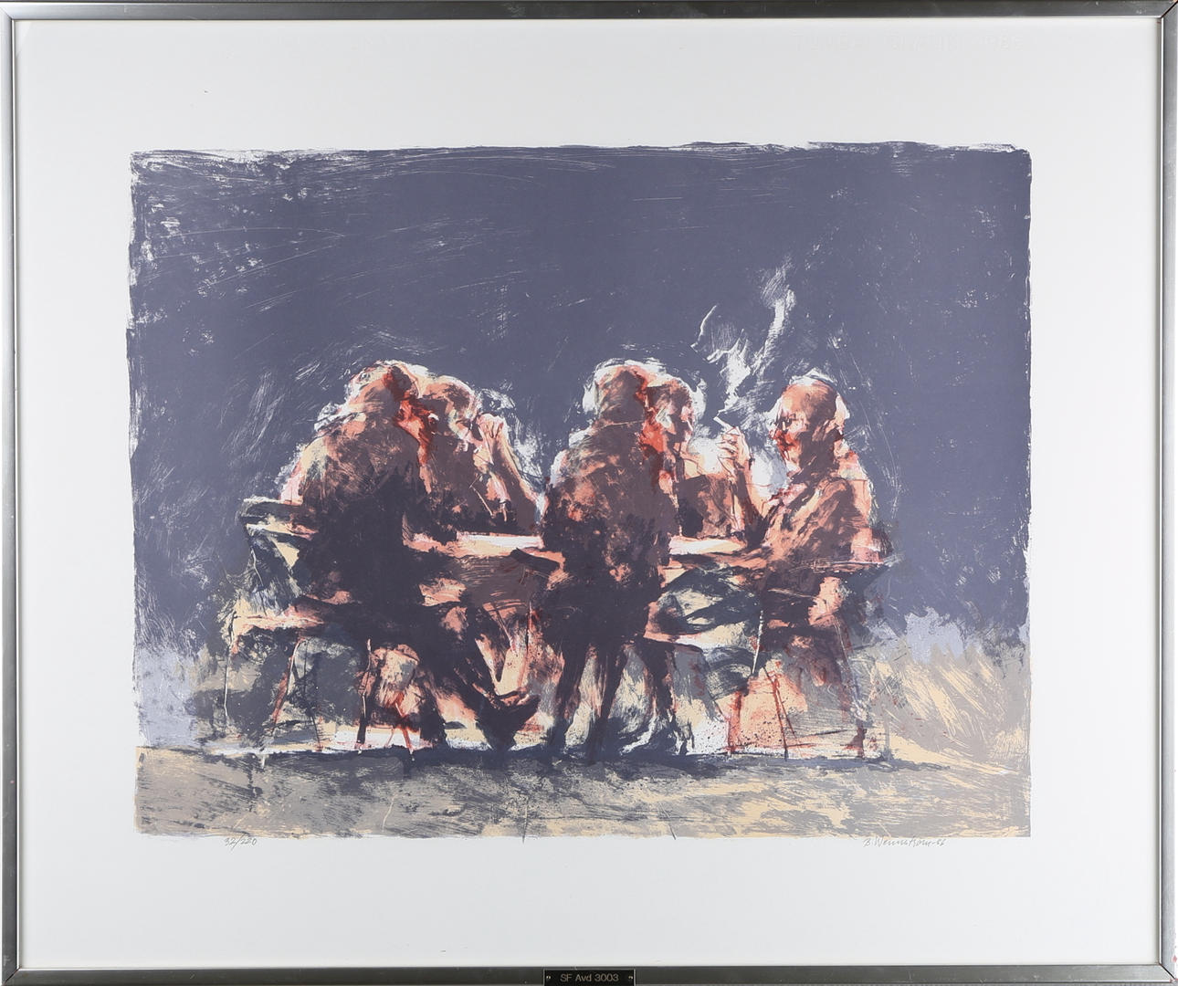 BERNDT WENNSTRÖM. Färglitografi, numrerad och signerad 32/220 B. Wennström -86.