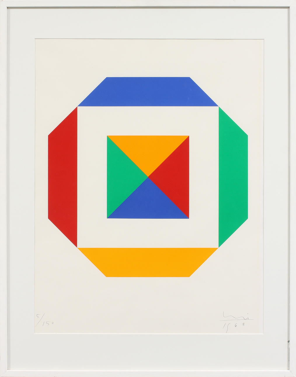 MAX BILL. Kompositon, litografi, signerad och numrerad 5/150.