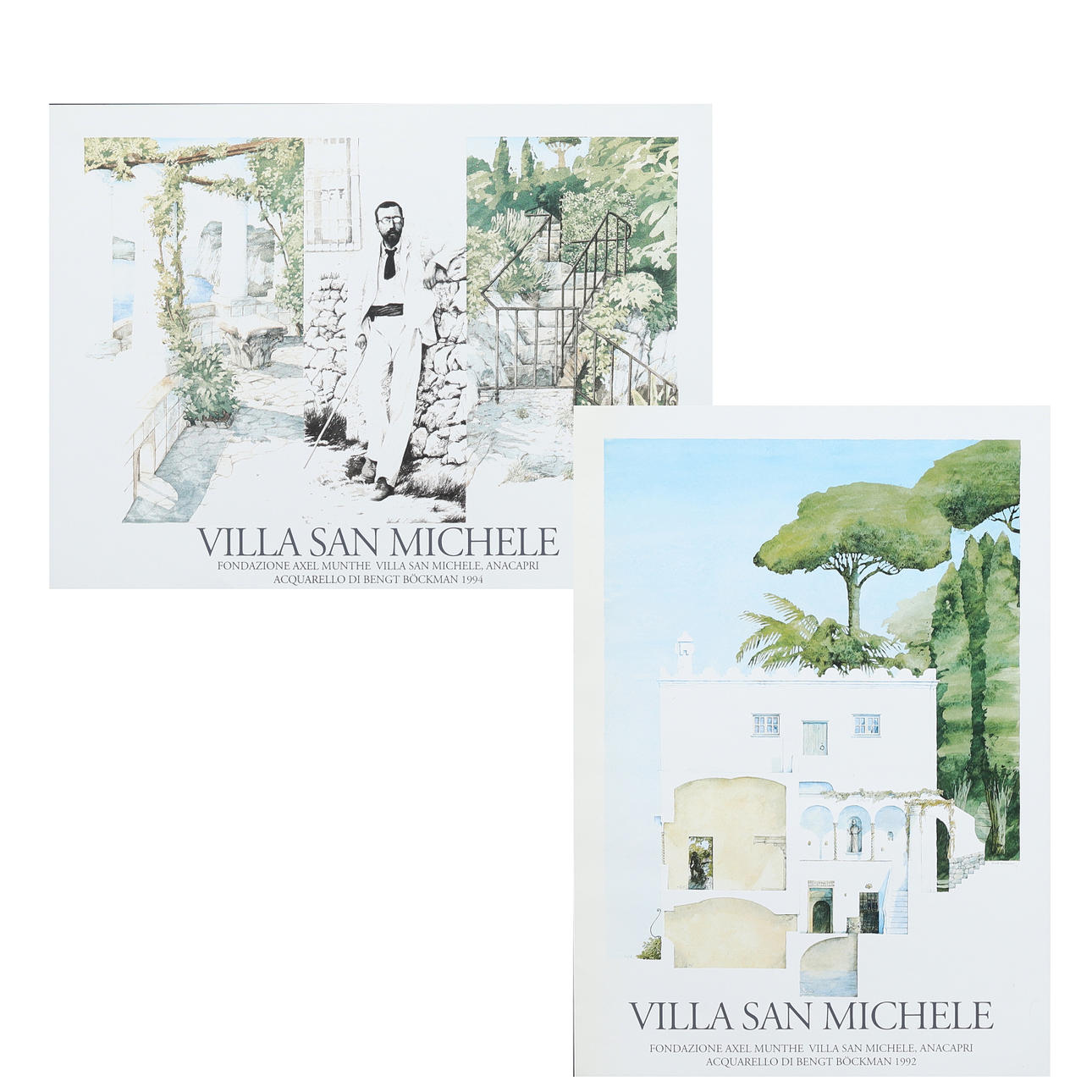 BENGT BÖCKMAN. Posters, 2 pcs, Villa San Michele.