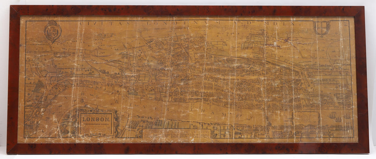 GAMLA KARTA ÖVER LONDON.