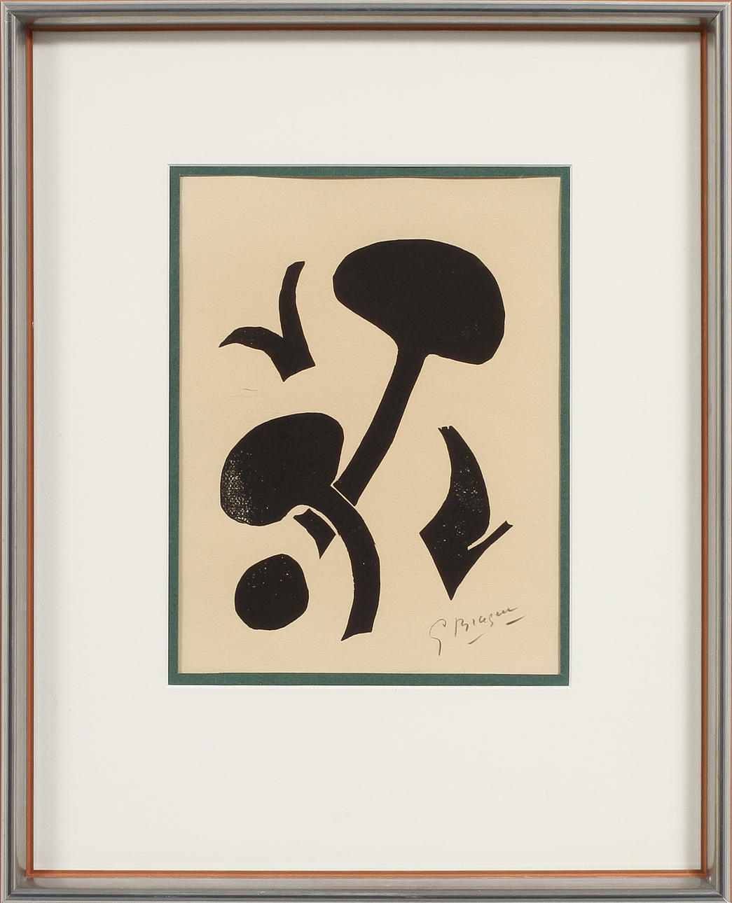 GEORGE BRAQUE. Komposition, litografi, signerad.