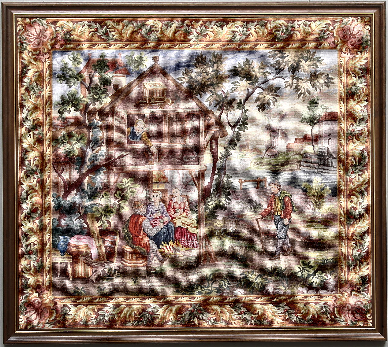 TAVLA, sydd stramalj, efter David Teniers d.y. 1900-tal.