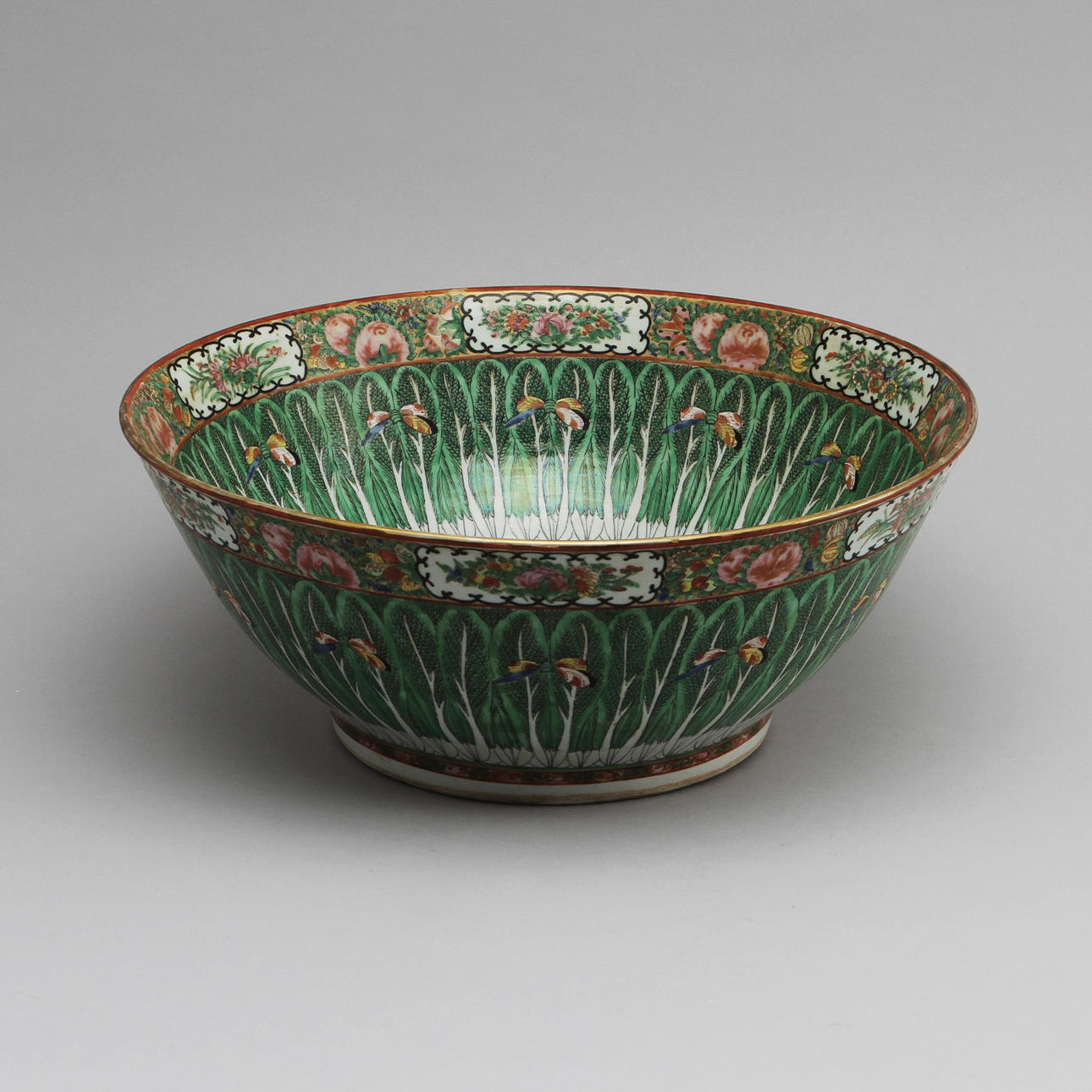 BÅLSKÅL, porslin, Kina, Kanton, 1800/1900-tal.