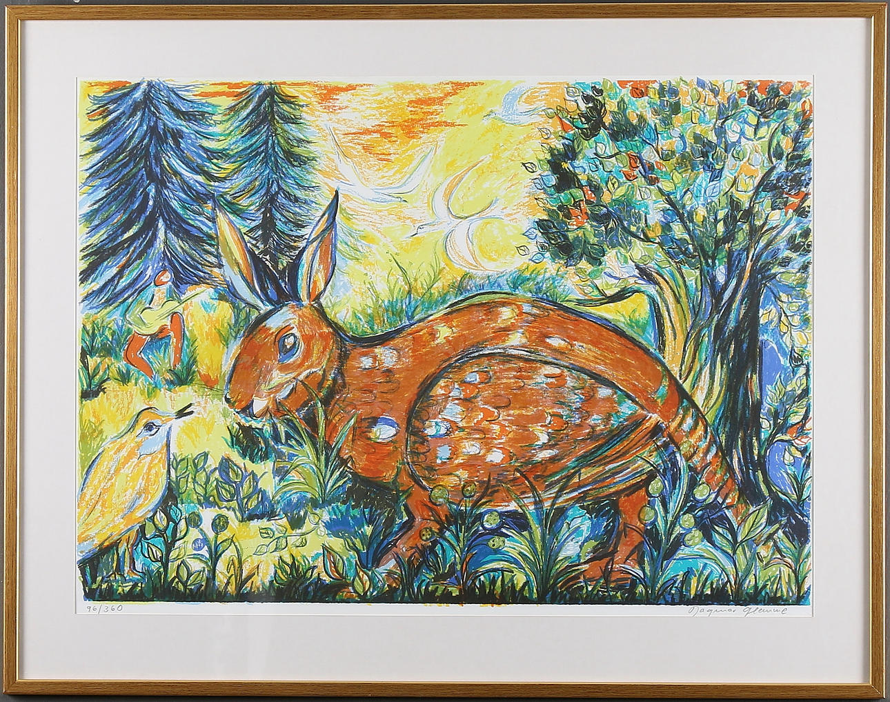 DAGMAR GLEMME. Skvader, färglitografi, signerad och numrerad 96/360.