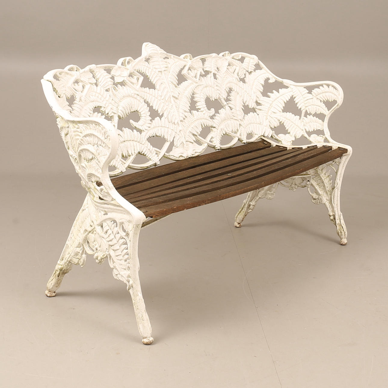 TRÄDGÅRDSSOFFA, ormbunksmodell, Industri AB Olof Nilsson Jönköping, metall.