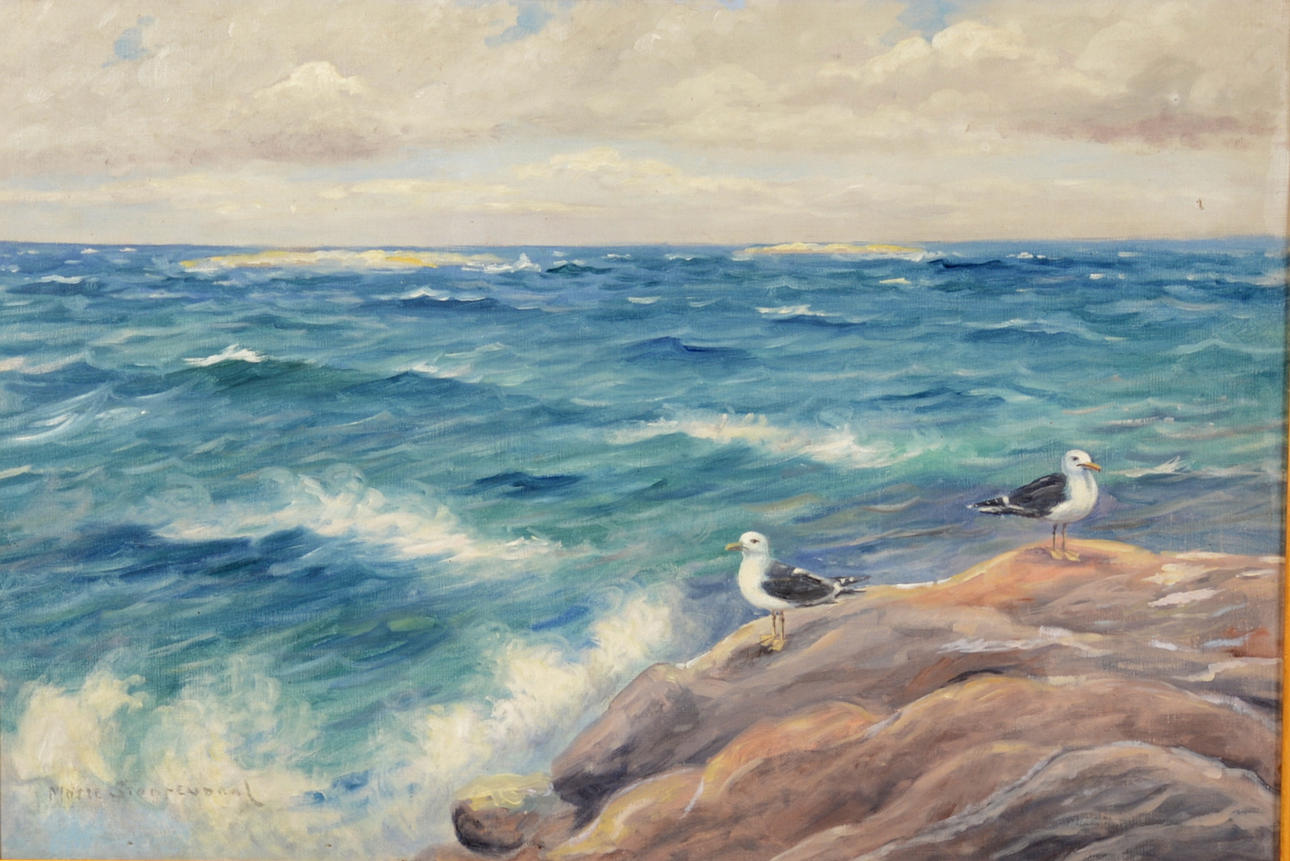 MOSSE STOOPENDAHL. Olja på duk.