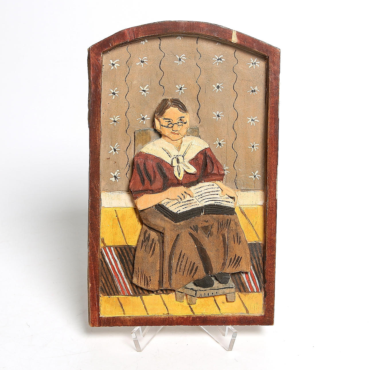 IDA MALM. Relief i trä, signerad.